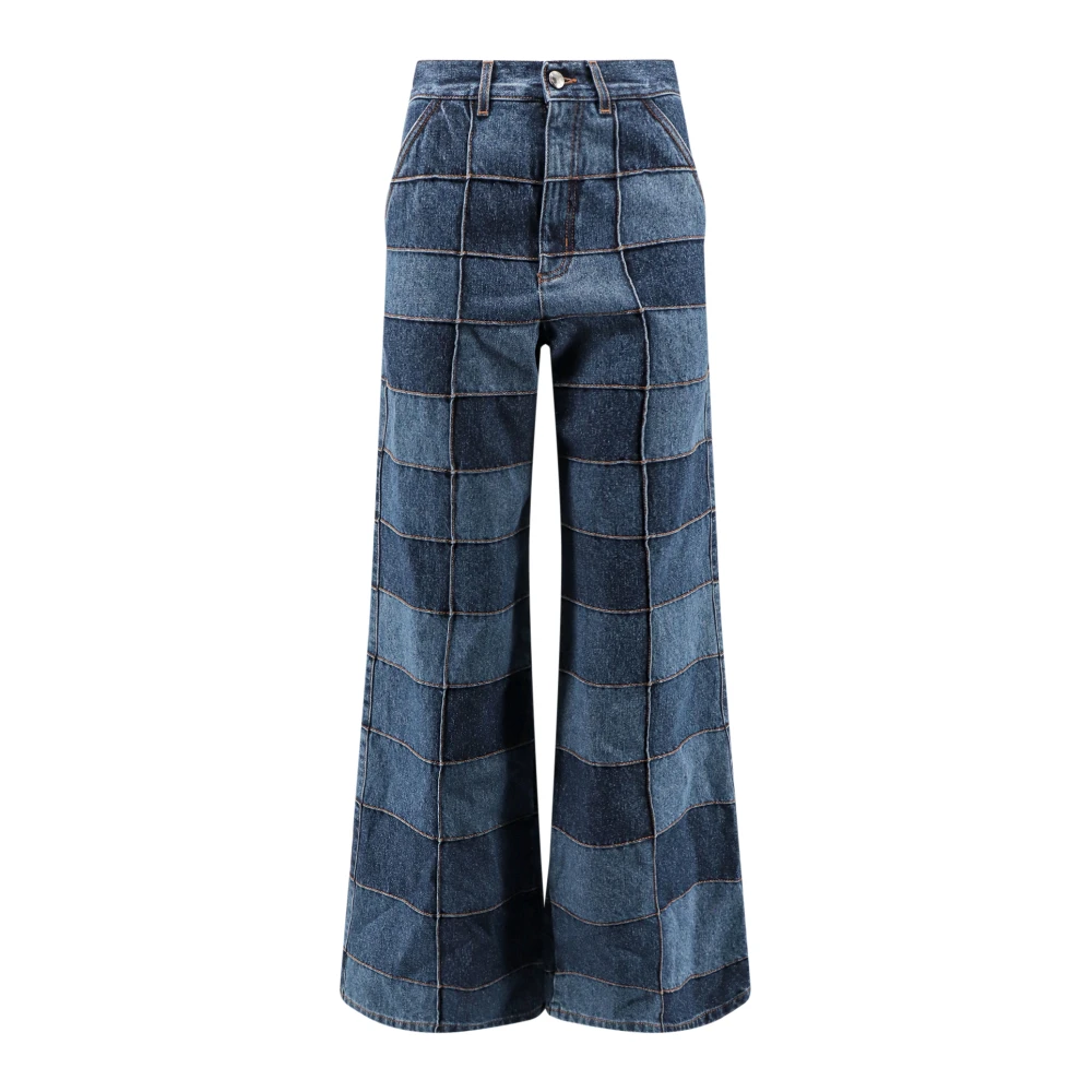 Chloé Patchwork Flared Jeans Blauw Blue Dames