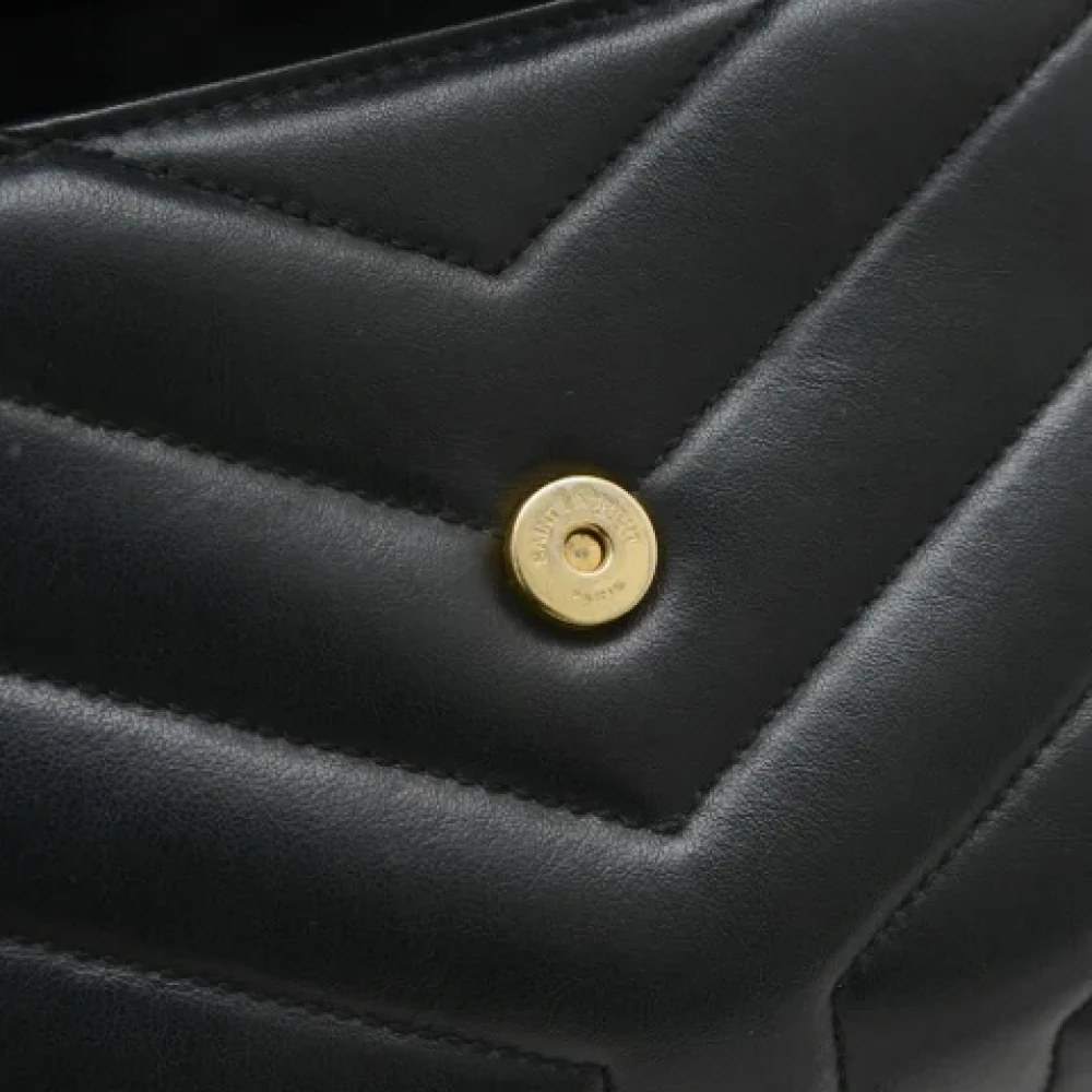 Saint Laurent Vintage Pre-owned Leather shoulder-bags Black Dames