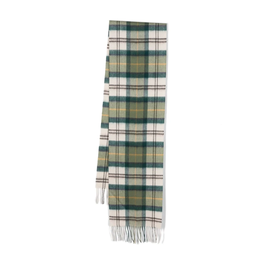 Barbour Grön Tartan Ull-Kashmir Halsduk Green, Herr