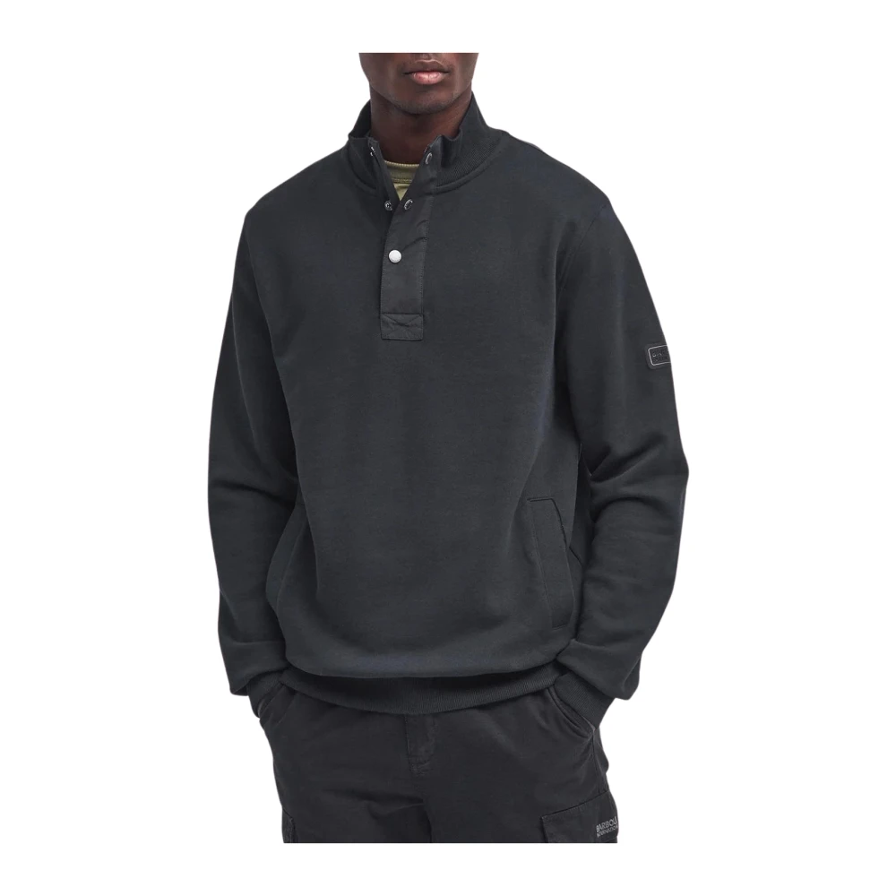 Barbour Flight Half Zip Sweatshirt Zwart Black Heren