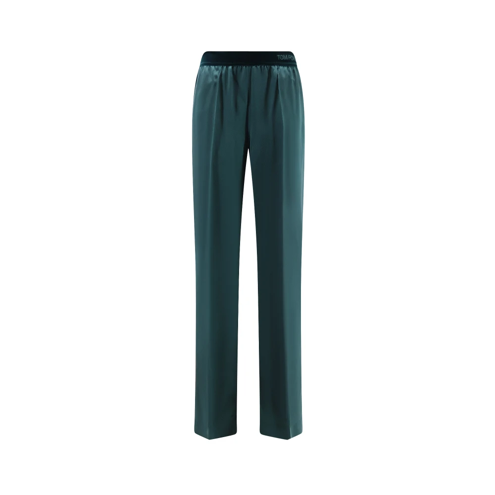 Tom Ford Pyjamas, Female, S, Silk Pyjama Trousers Green