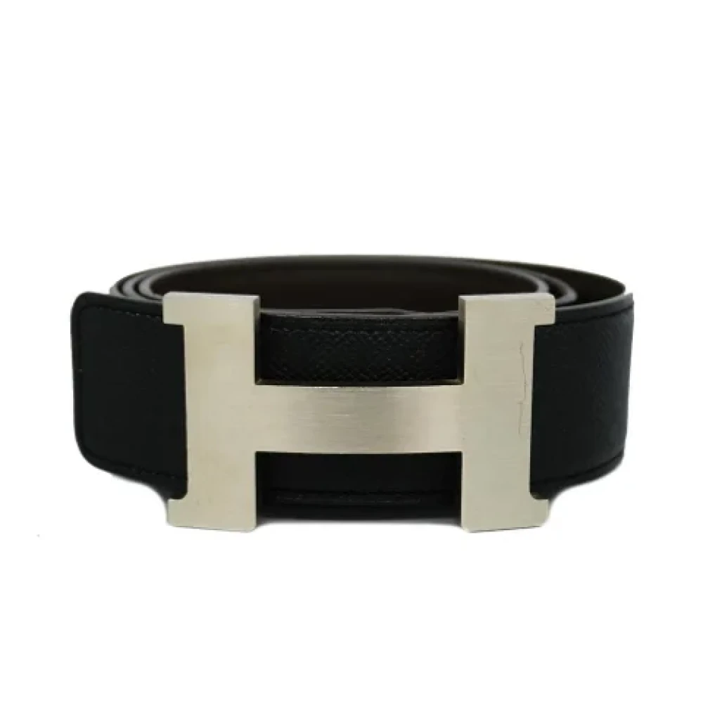 Hermès Vintage Pre-owned Leather belts Black Heren