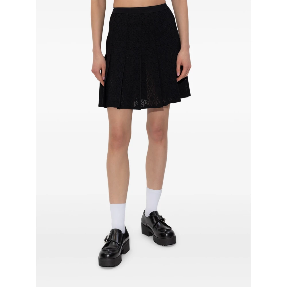 Givenchy Zwarte Geplooide Rok Black Dames