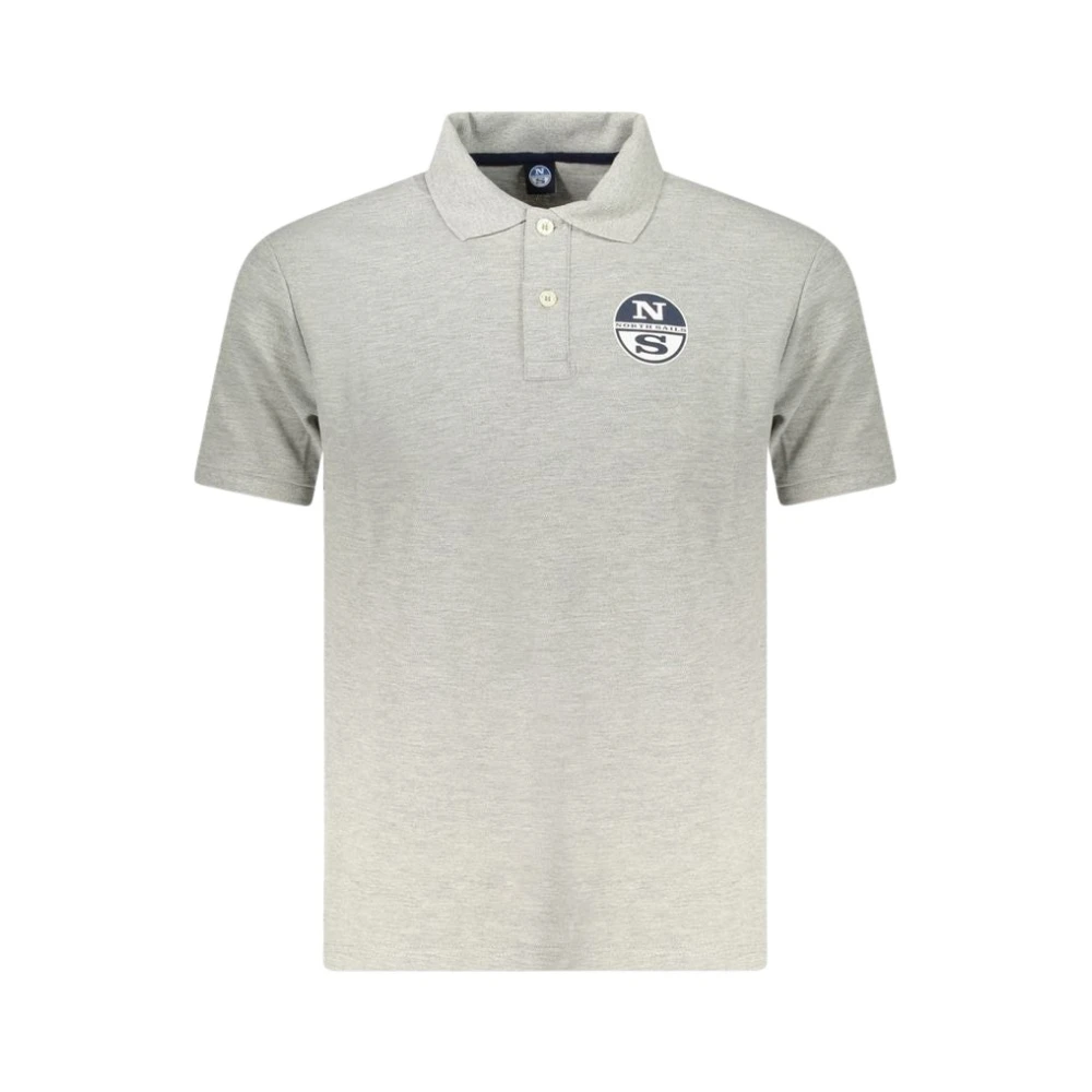 North Sails Mannelijk Grijs Katoenen Piqué Polo
