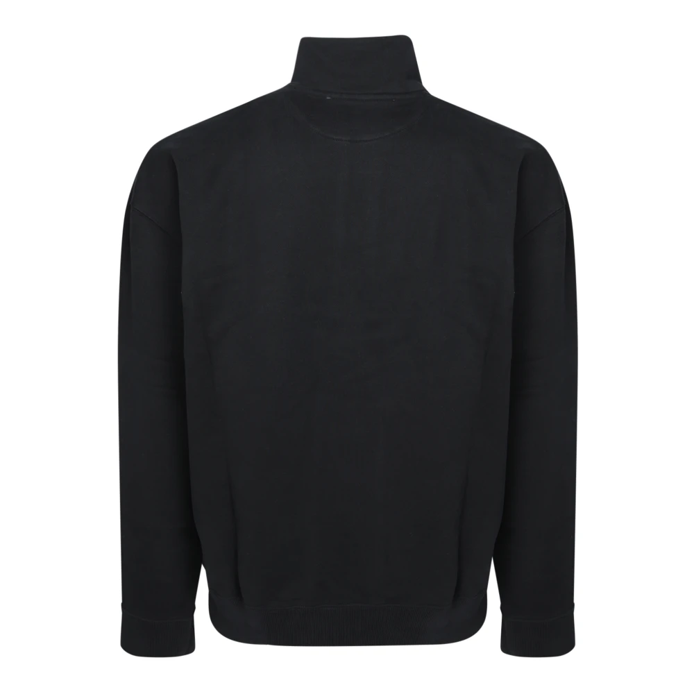 JW Anderson Zwart Half Zip Sweatshirt Elegant Ontwerp Black Heren