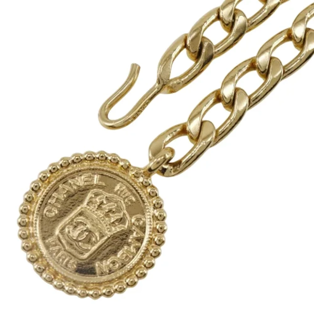 Chanel Vintage Pre-owned Metal belts Yellow Dames