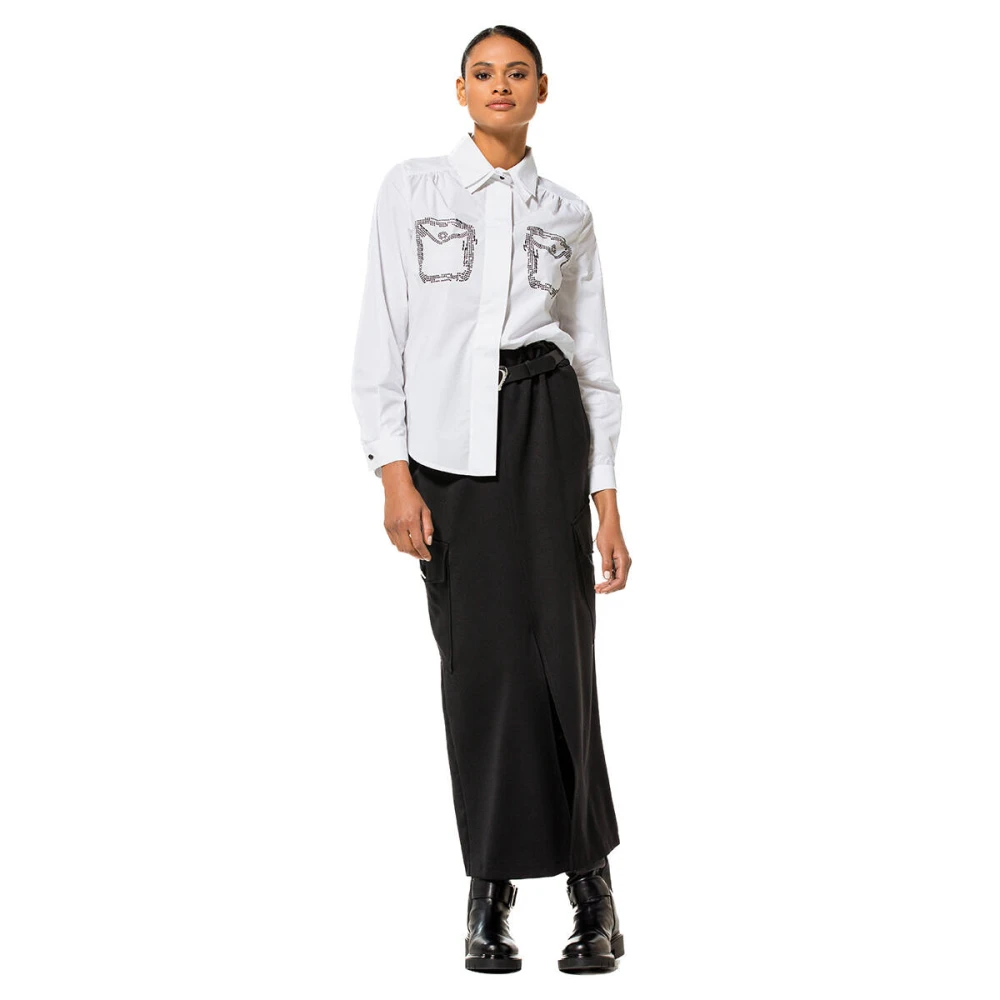 Caroline Biss Elegante Midi Rok Black Dames