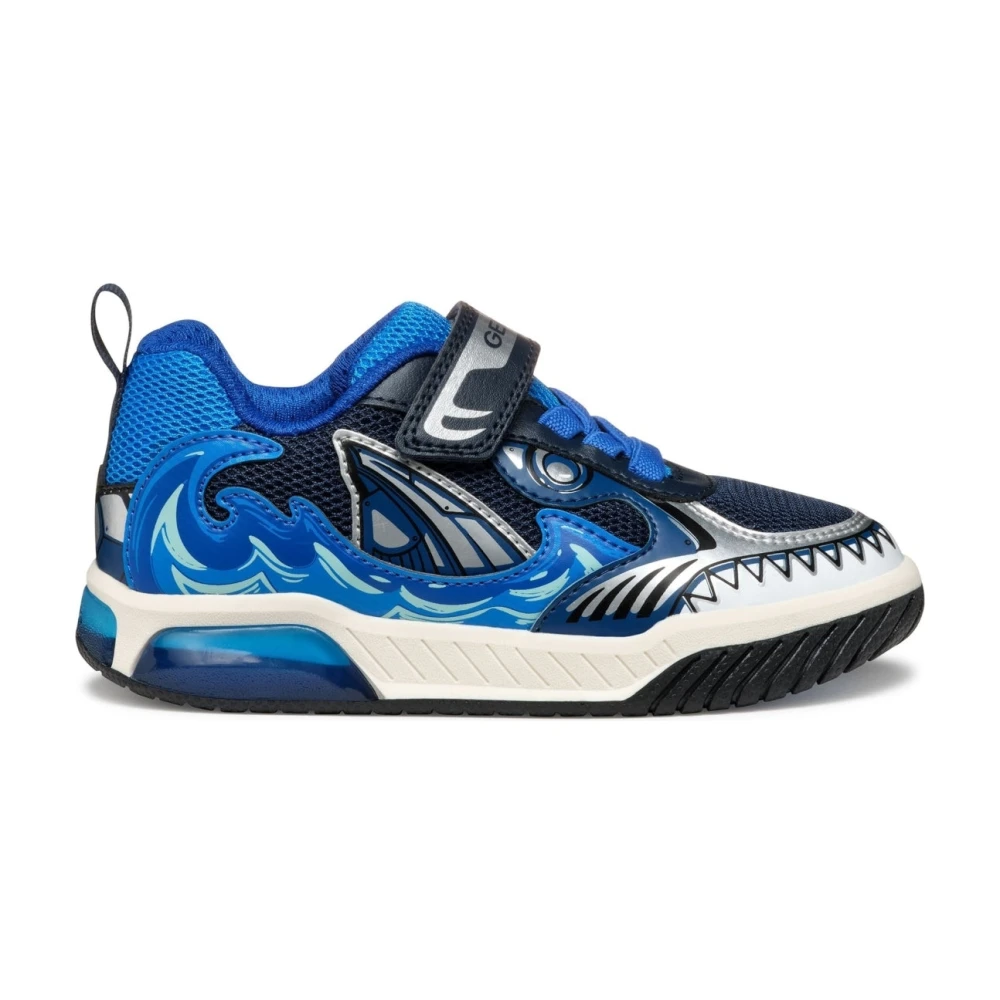 Geox Boys Blue Kids Sneakers, 32 Eu, Kids Trainers Inek Trainers