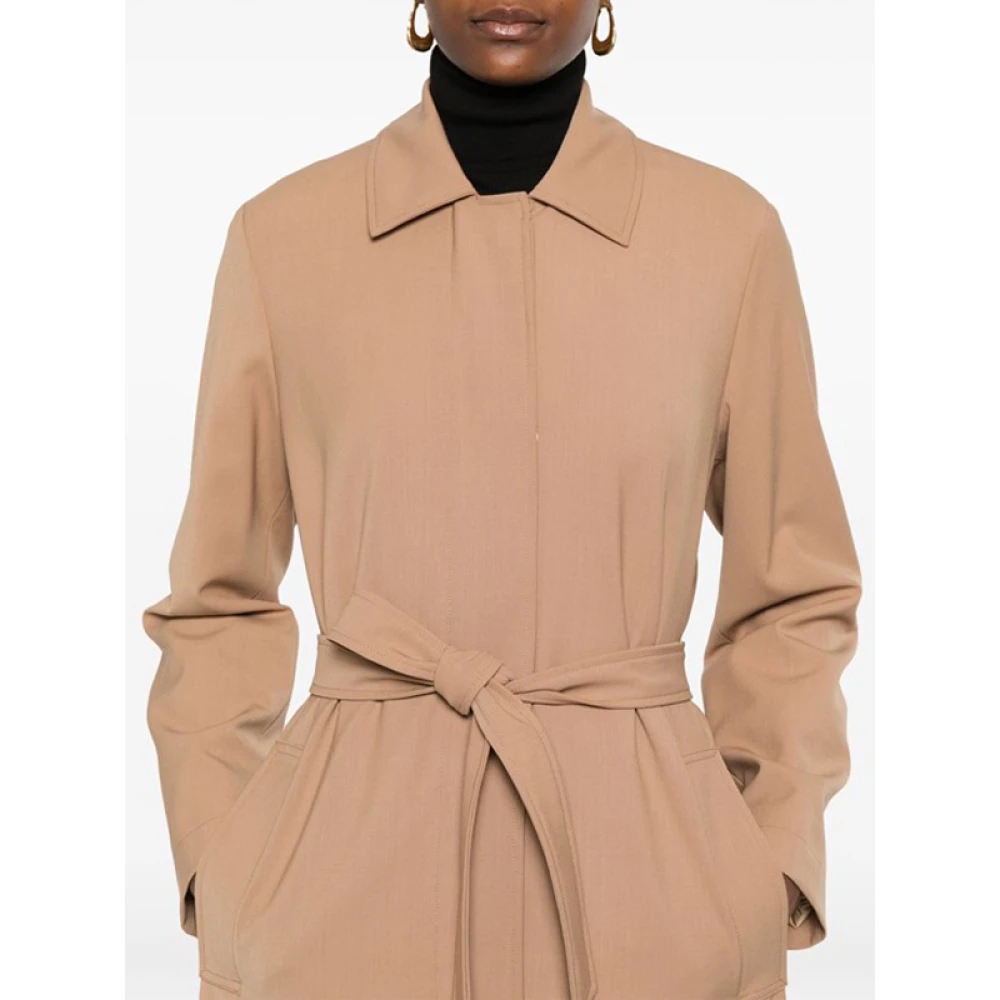 Herno Gestreepte jas Beige Dames