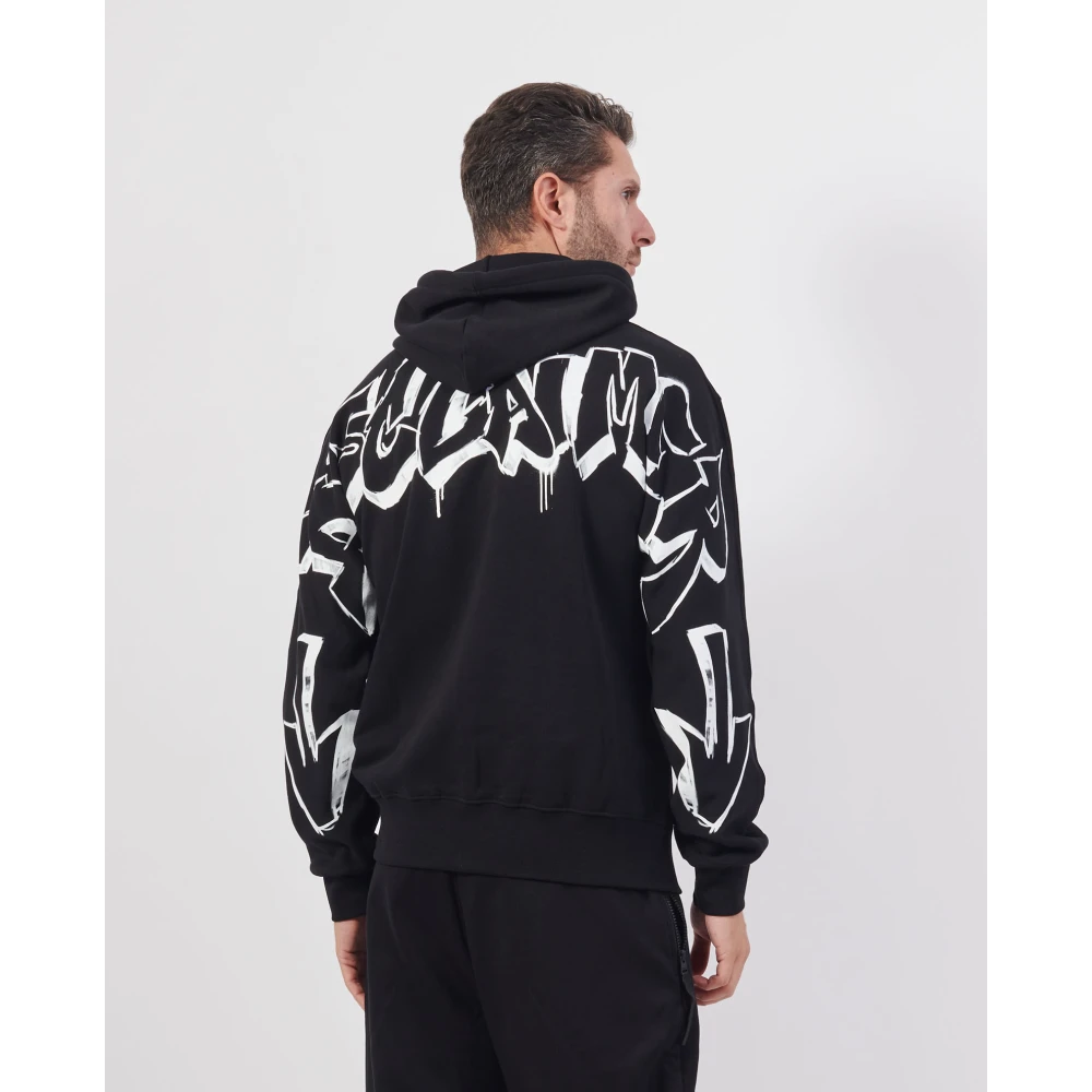 Disclaimer Zwarte hoodie met Maxi-logo Black Heren