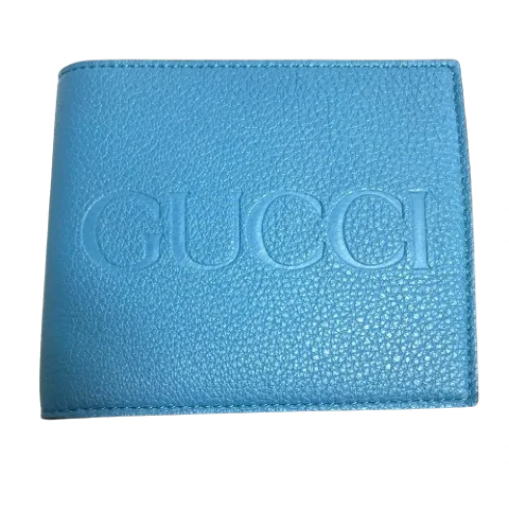 Gucci Vintage Pre-owned Leather wallets Blue Heren
