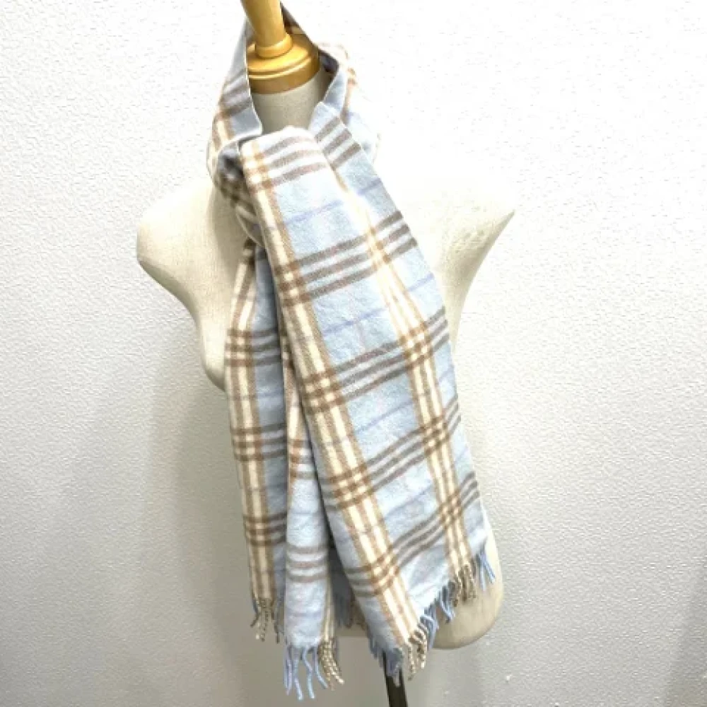 Burberry Vintage Pre-owned Fabric scarves Blue Dames