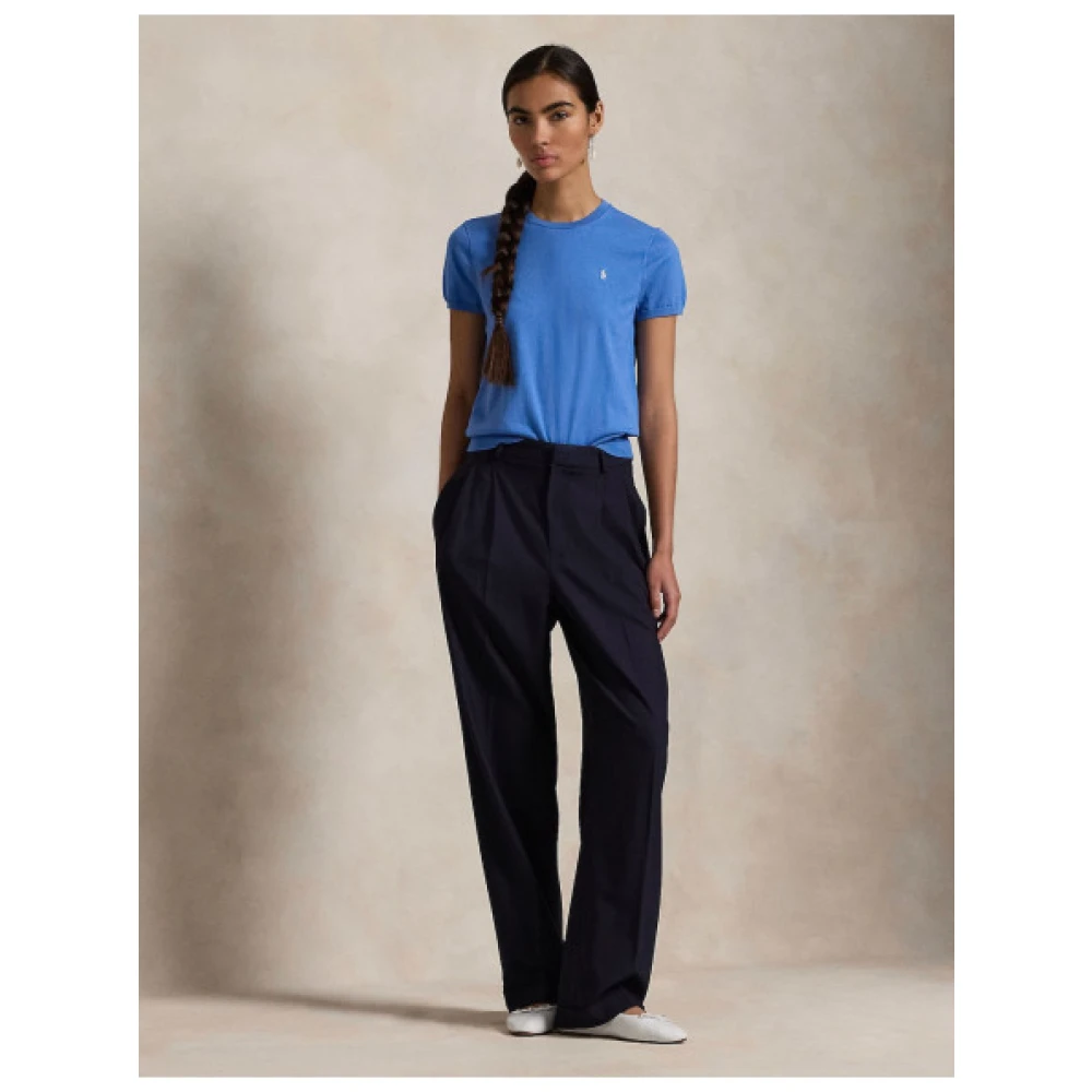 Polo Ralph Lauren Trui met korte mouwen van katoenmix Blue Dames