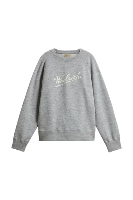 Grå Crew Neck Sweater med Logo Print