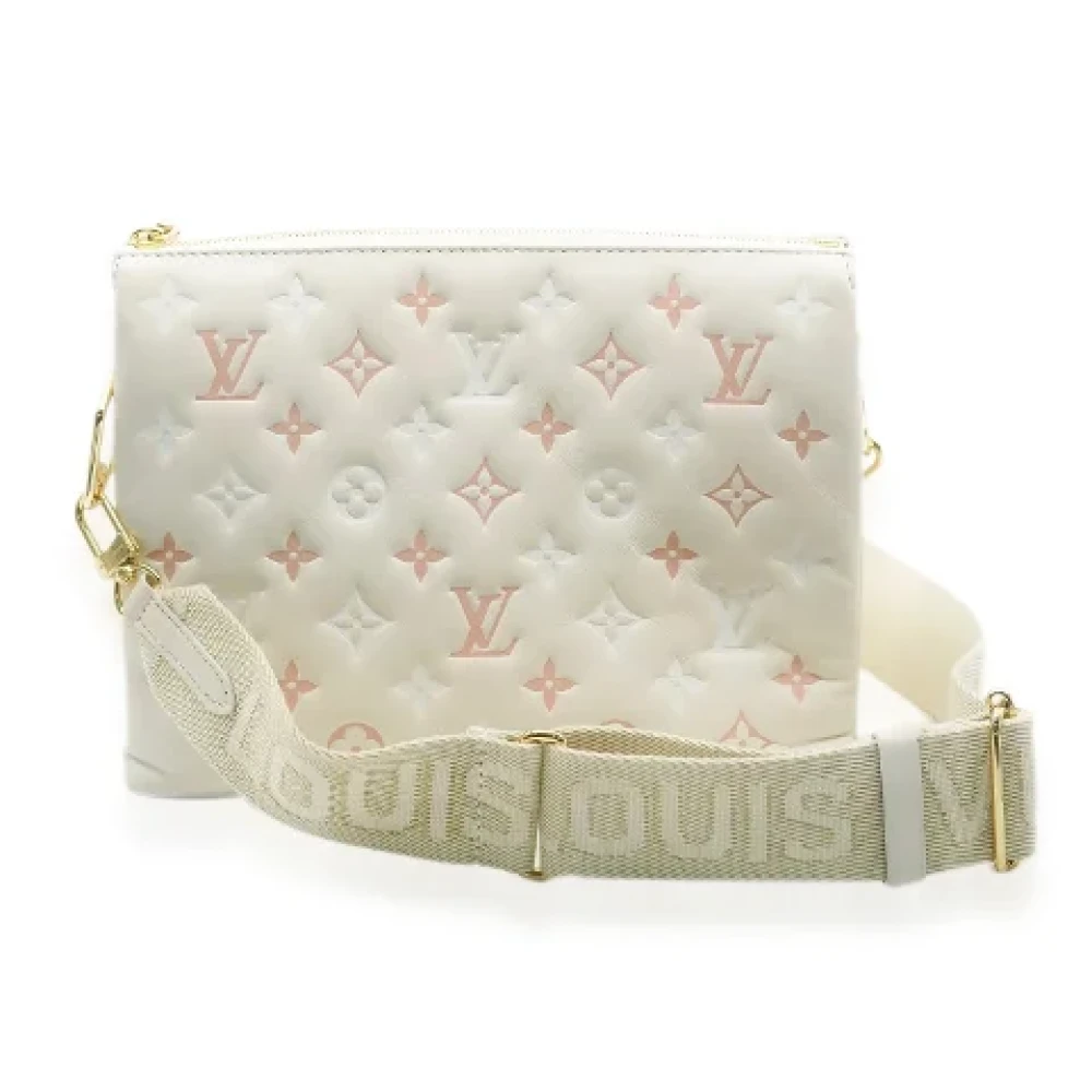 Louis Vuitton Vintage Pre-owned Leather crossbody-bags Beige Dames