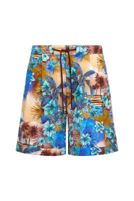 Hawaii Print Bermuda Shorts