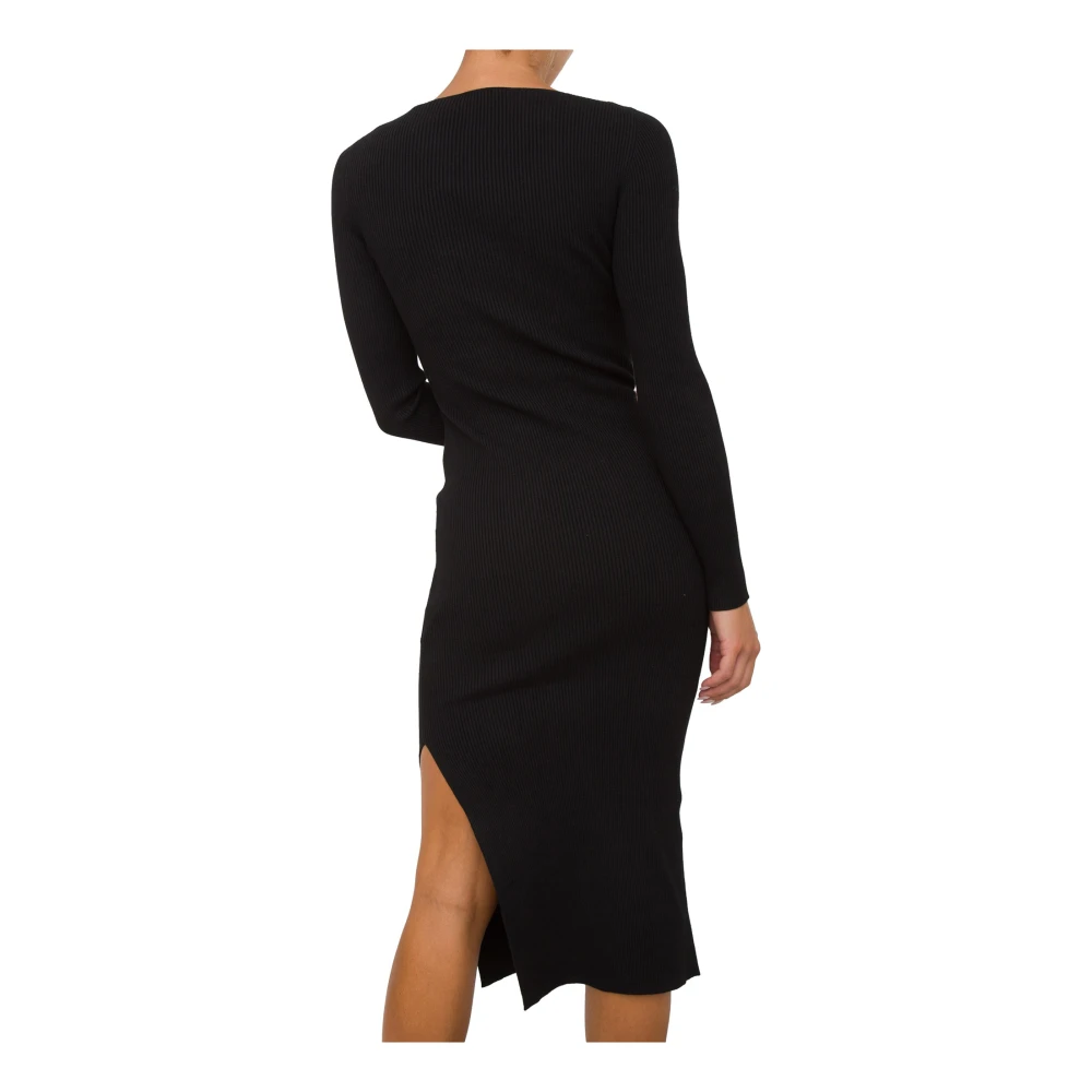 Marella Zwarte Gebreide Jurk Black Dames
