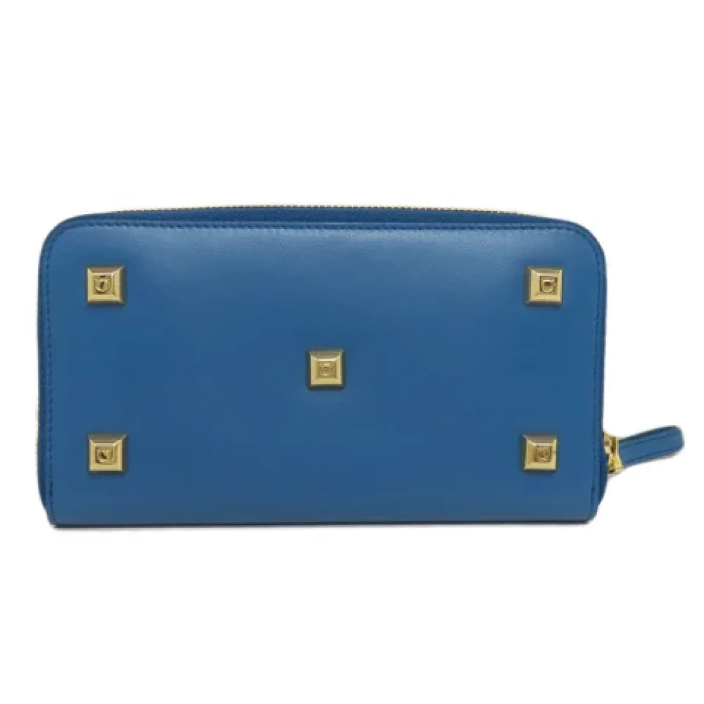 Salvatore Ferragamo Pre-owned Leather wallets Blue Dames