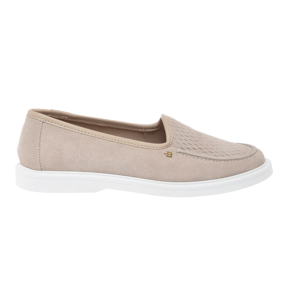 Baldinini Kvinno Beige Skor Dam, 41 Eu, Mocka, Mockasiner I Mocka