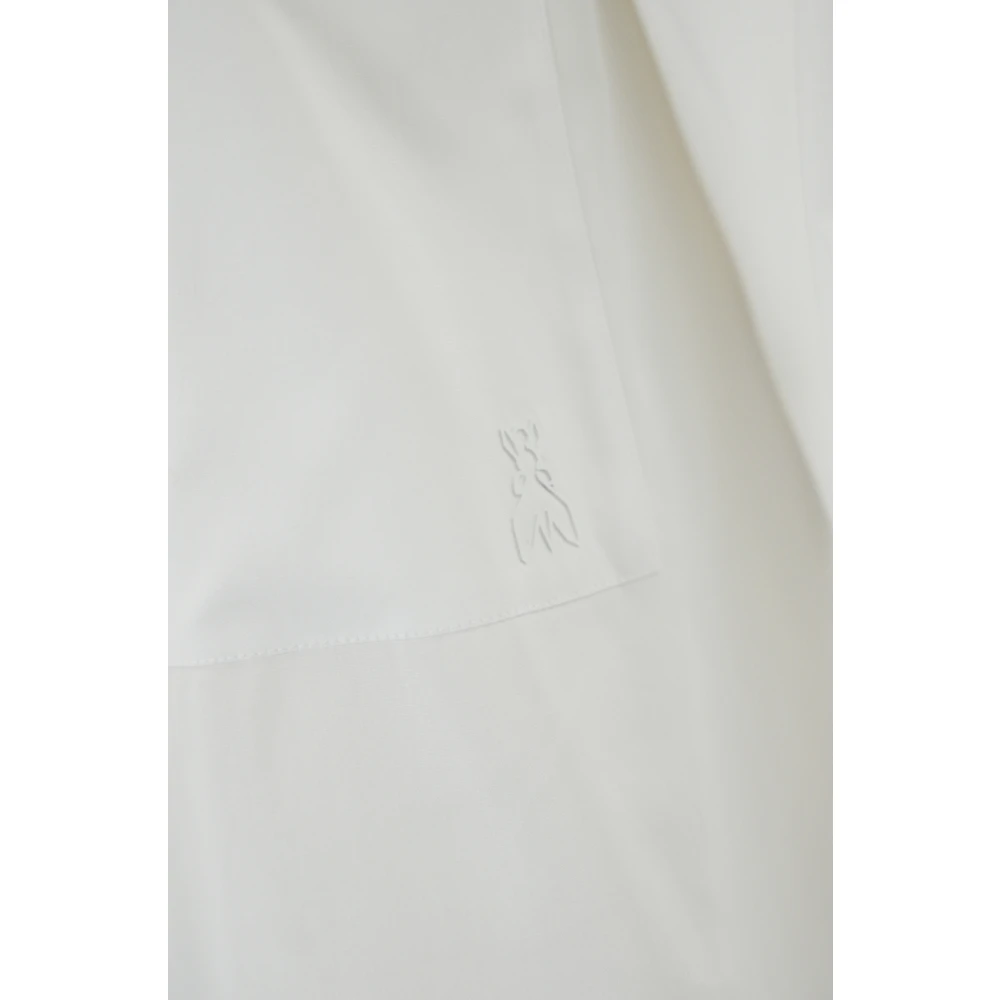 PATRIZIA PEPE Witte Katoenen Overhemd Lange Mouw White Dames