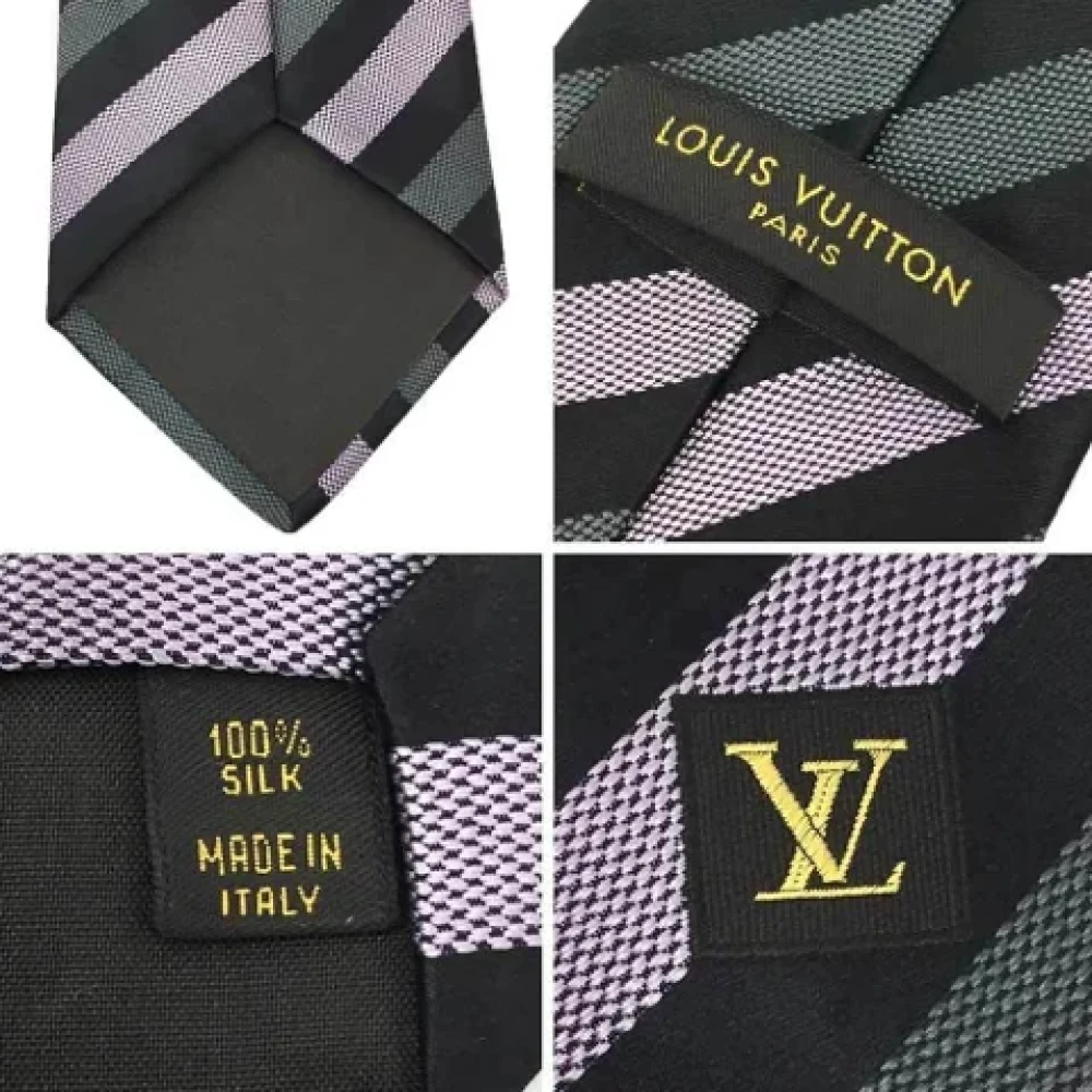 Louis Vuitton Vintage Pre-owned Silk home-office Black Heren