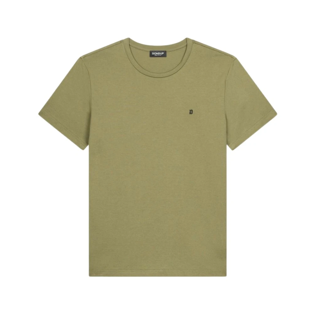 Dondup Homme Vert Tops, Taille: M T-Shirt Col Rond Coupe Classique