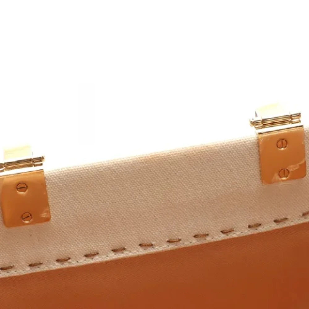 Fendi Vintage Pre-owned Canvas handbags Beige Dames