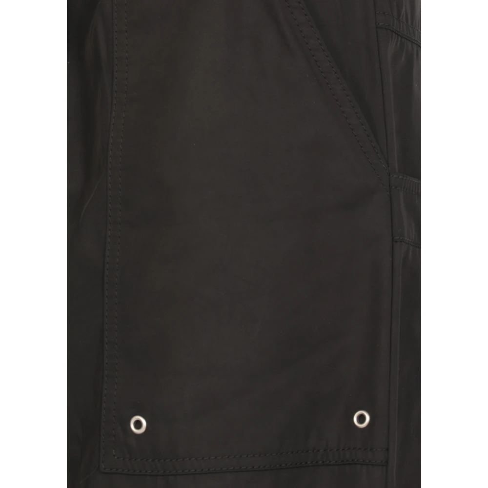 The Attico Zwarte Cargo Broek Wijde Pijp Elastisch Black Dames