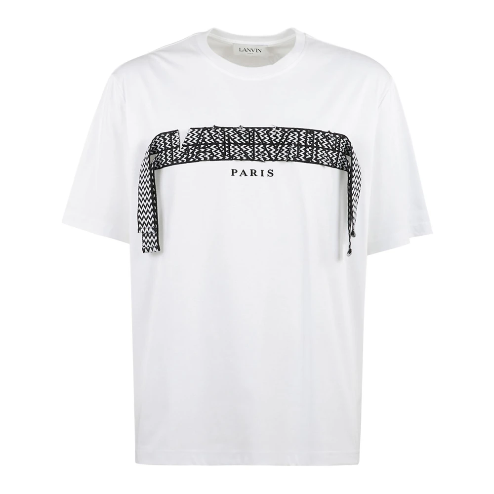 Lanvin Kant Curb T-Shirt White Heren