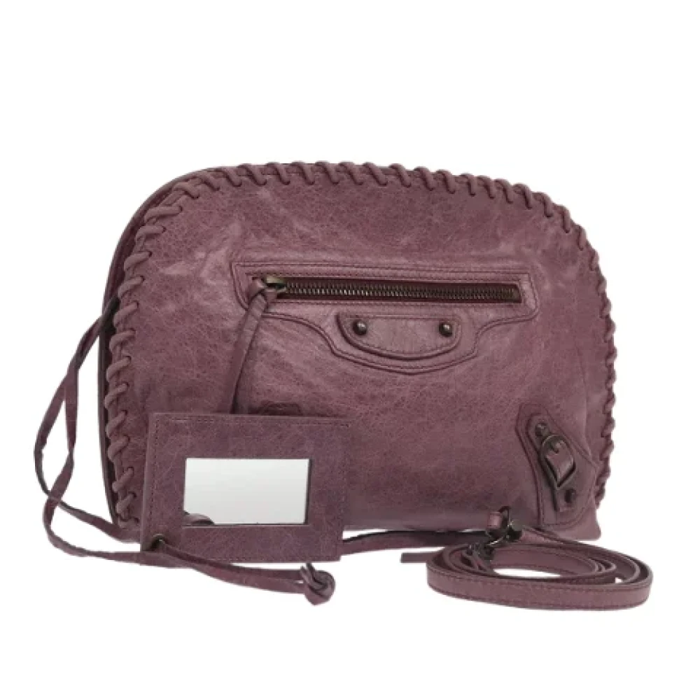Balenciaga Vintage Pre-owned Leather balenciaga-bags Purple Dames