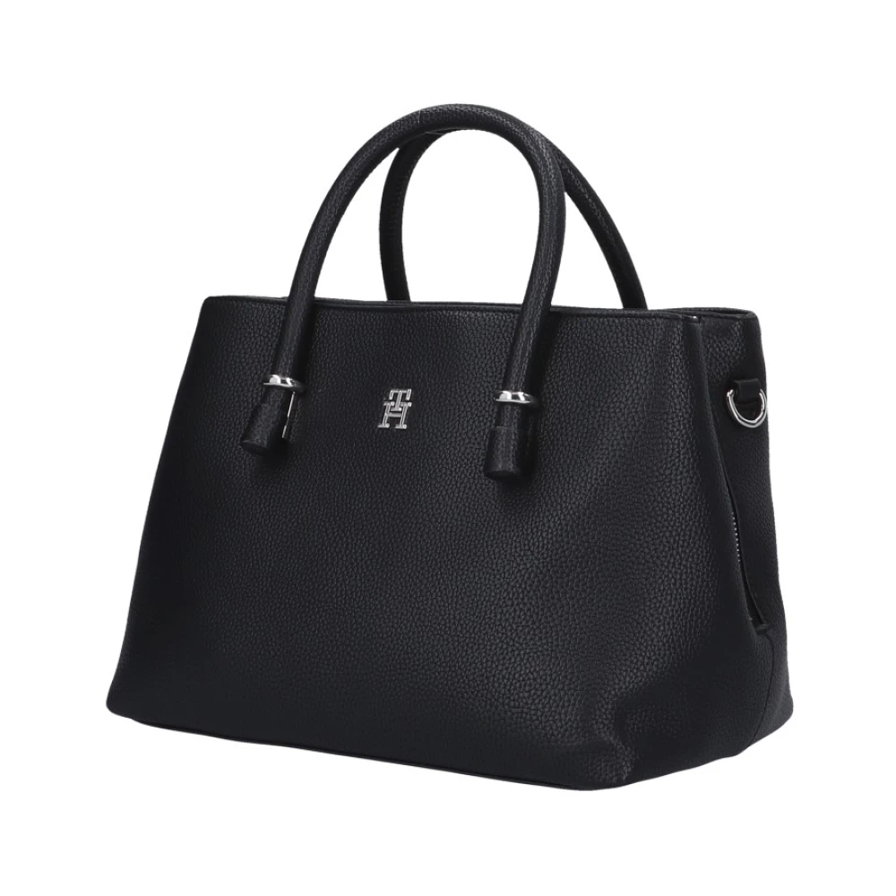 Tommy Hilfiger Zwarte handtas met meerdere compartimenten Black Dames