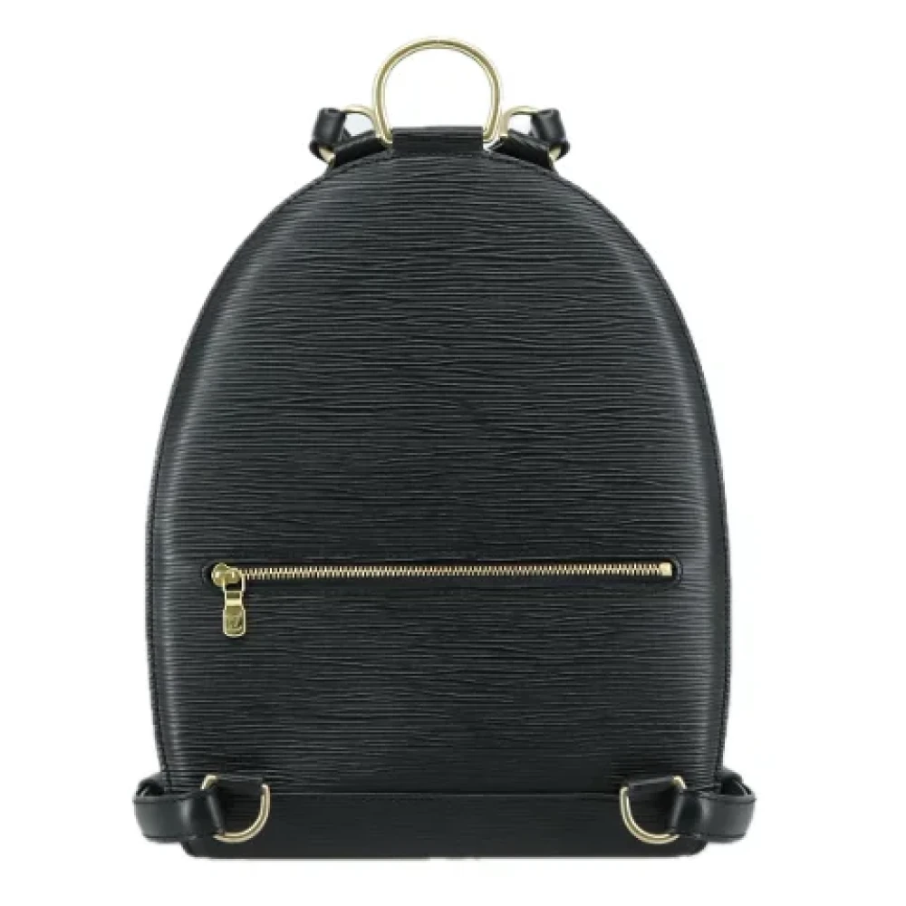 Louis Vuitton Vintage Pre-owned Leather backpacks Black Dames