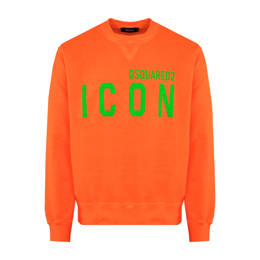 Dsquared2 Heren Icon Splash Sweatshirt Oranje Orange Heren
