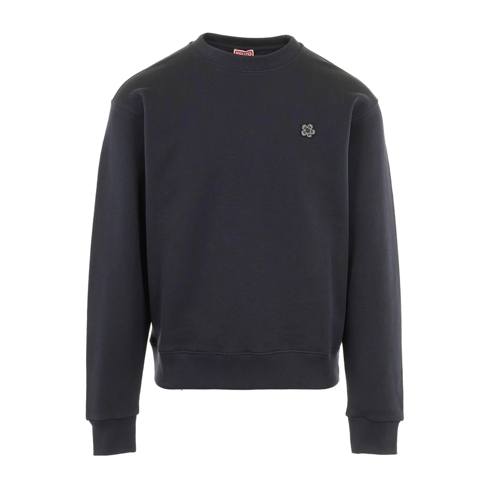 Kenzo Uomo Blu Felpa Classica Con Stemma Fiore Boke