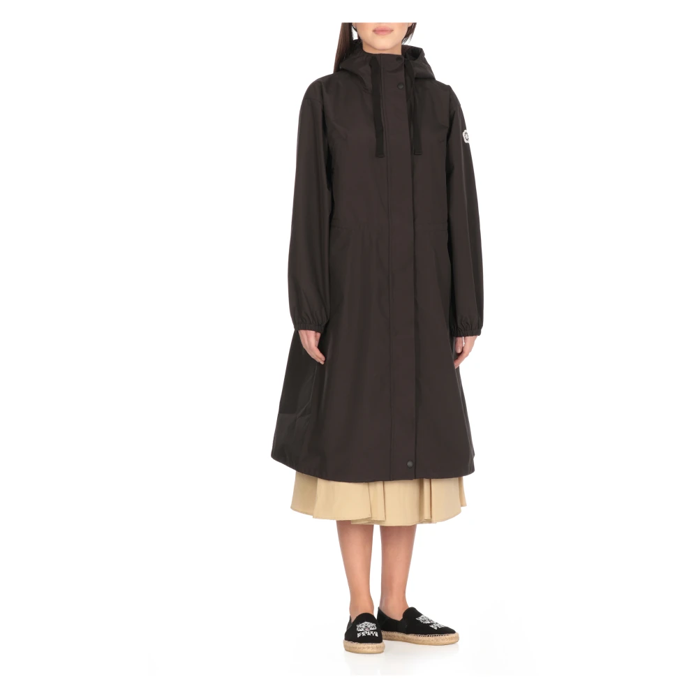 Kenzo Zwarte regenjas met hoge hals Black Dames