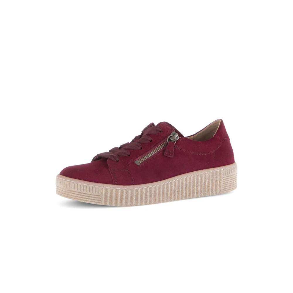 Gabor Casual Vetersneaker Dames Schoenen Rood