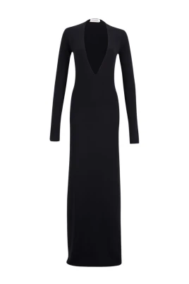 Elegant Svart Maxi Klänning