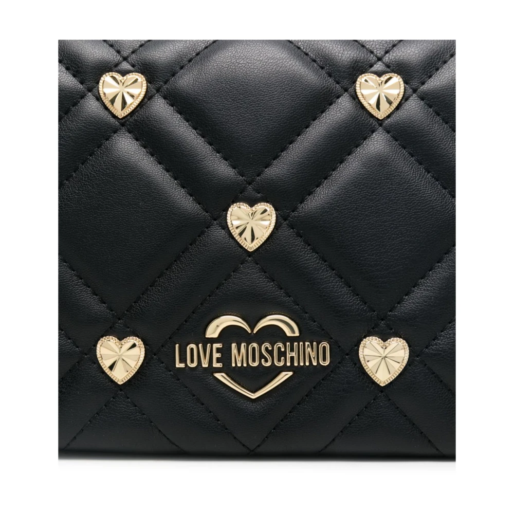 Love Moschino Zwarte Schoudertas Elegant Ontwerp Black Dames