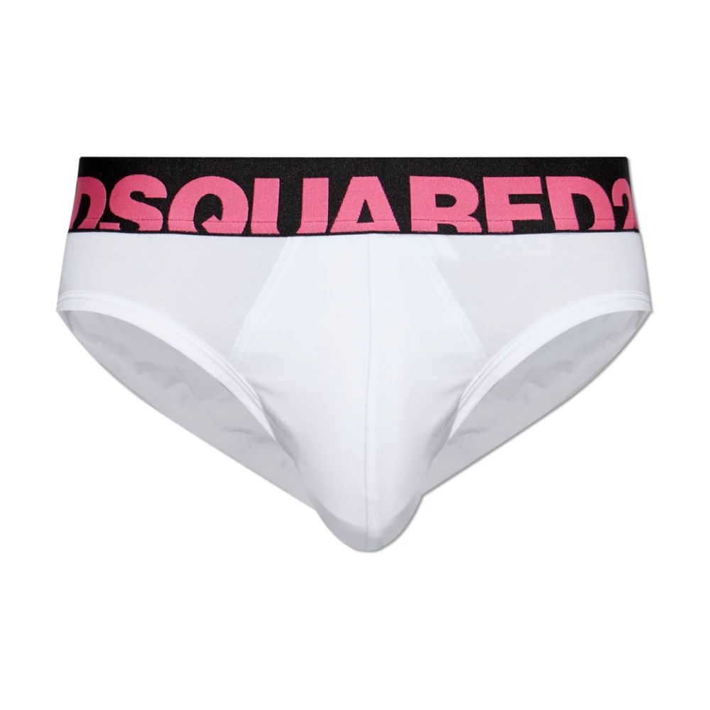 Dsquared2 Uomo Bianco - Cotton Logo Briefs - Underwear - 2XL