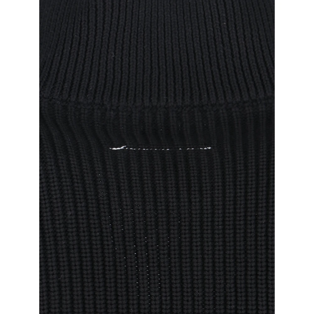 MM6 Maison Margiela Zwarte Rits Cardigan Sweaters Black Dames