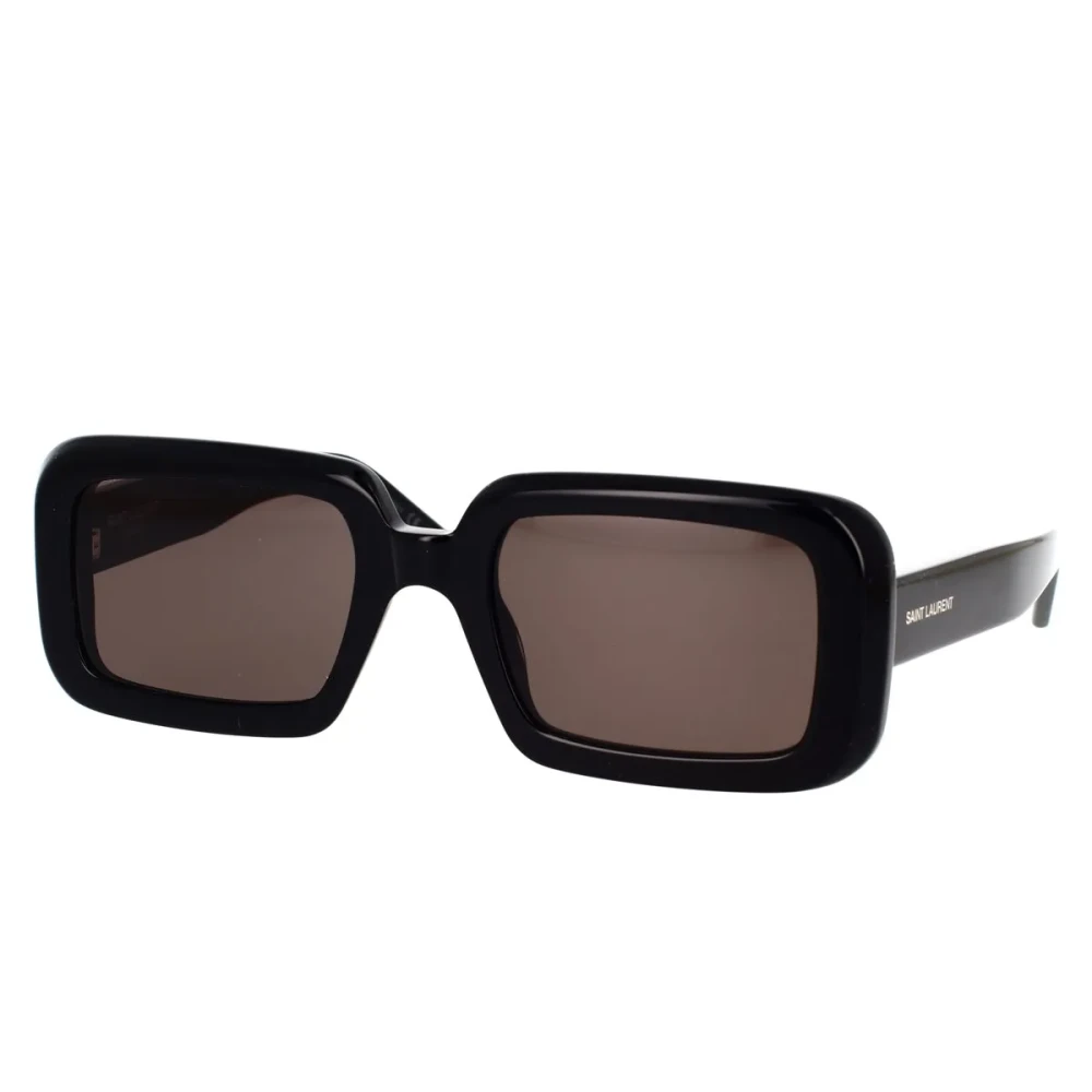 Saint Laurent Unisex Black Rectangular Sunglasses Sl 534