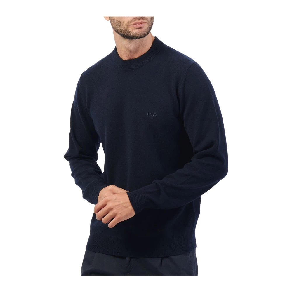Hugo Boss Wollen Heren Trui Trendy en veelzijdig Blue Heren