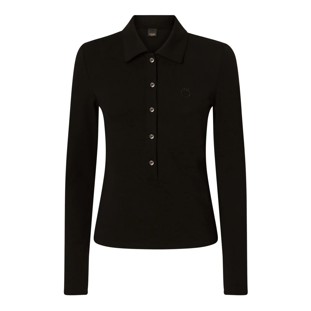 Pinko Fotolijst Polo Shirt Black Dames