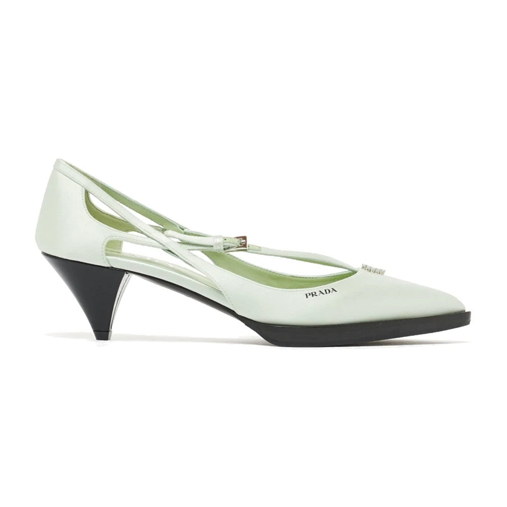 Prada Bicolor Silk Mid Heel Pumps - EU39/US9 - Image 2