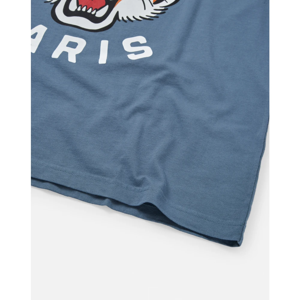 Kenzo Blauw Bedrukt T-shirt Blue Heren