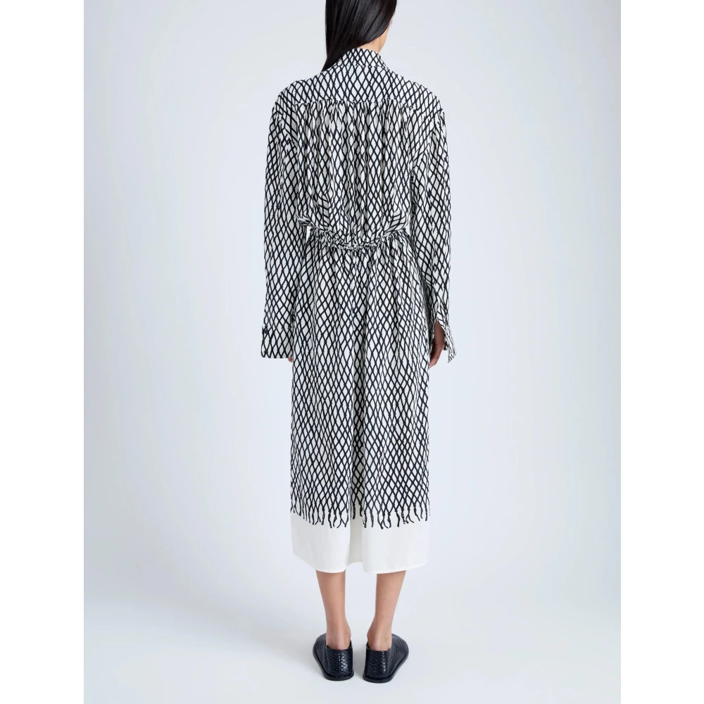 Proenza Schouler Gedrukte Viscose Crepe Maxi Jurk Multicolor Dames