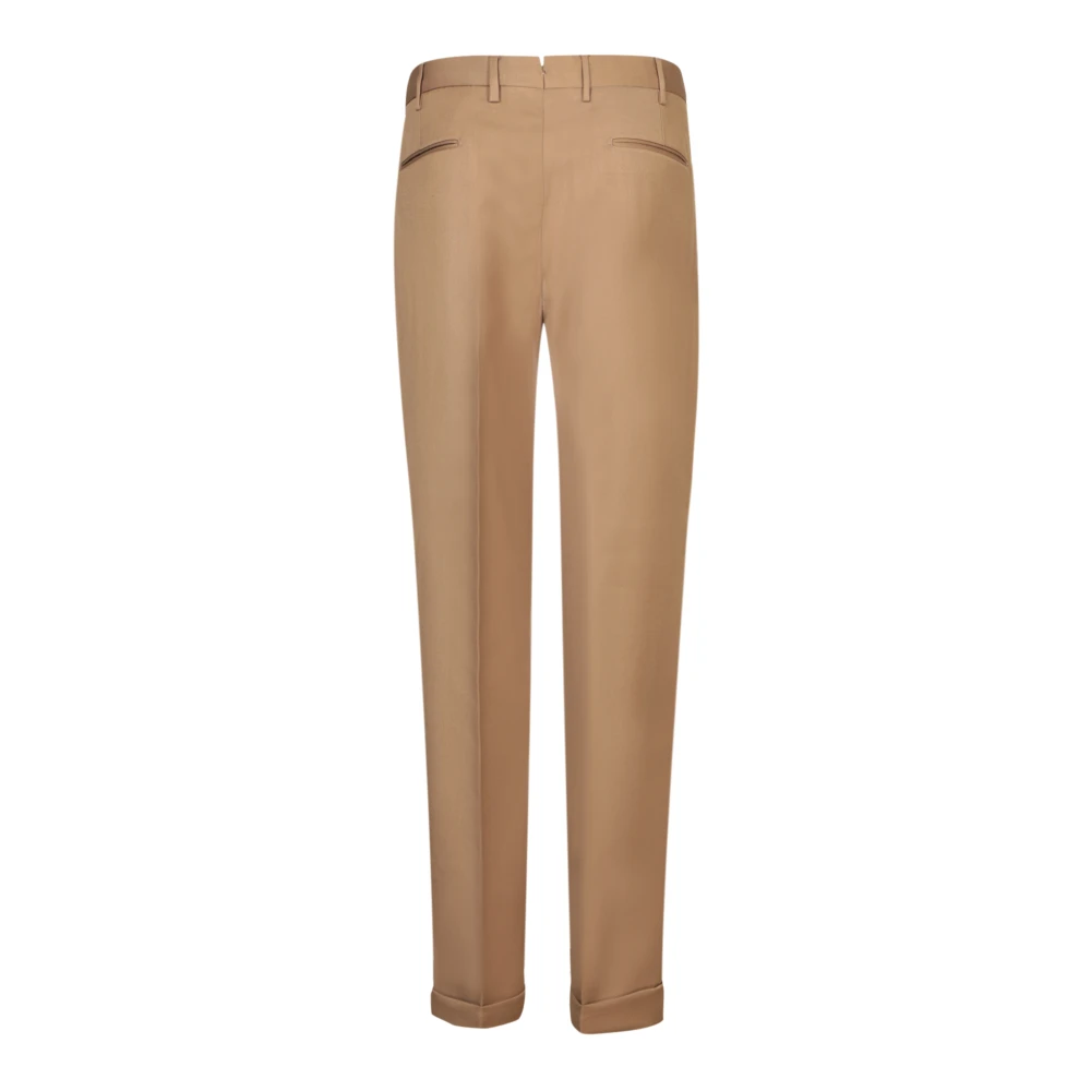 Dell'oglio Beige Op Maat Gemaakte Broek voor Mannen Beige Heren