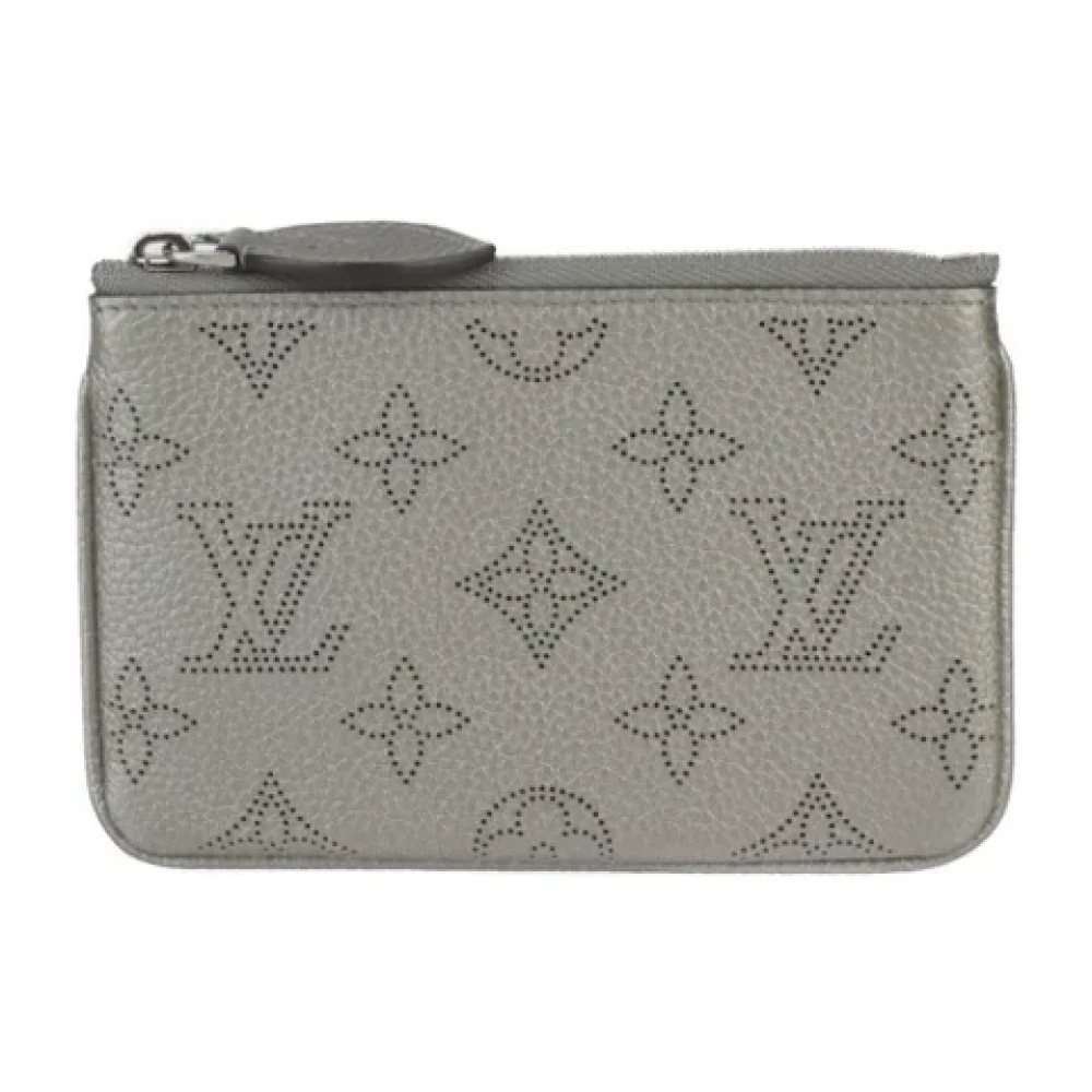 Louis Vuitton Vintage Pre-owned Leather wallets Gray Dames