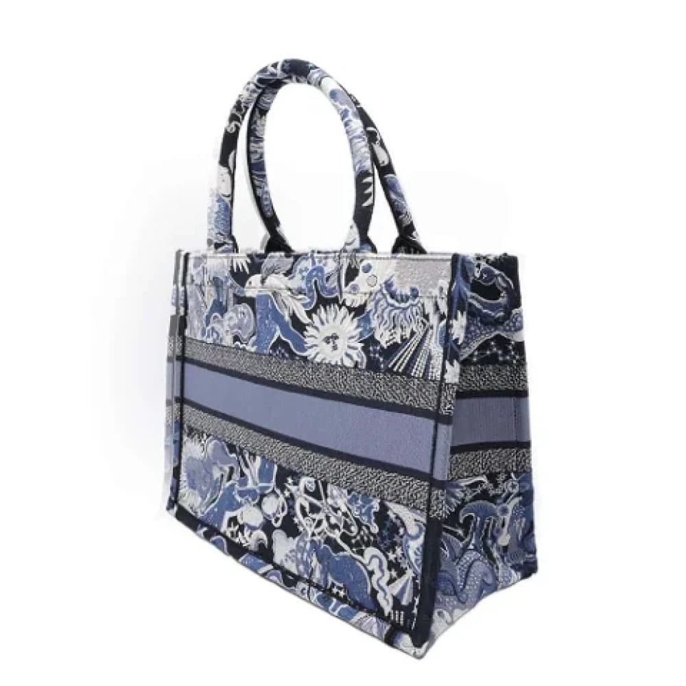 Dior Vintage Pre-owned Canvas totes Blue Dames