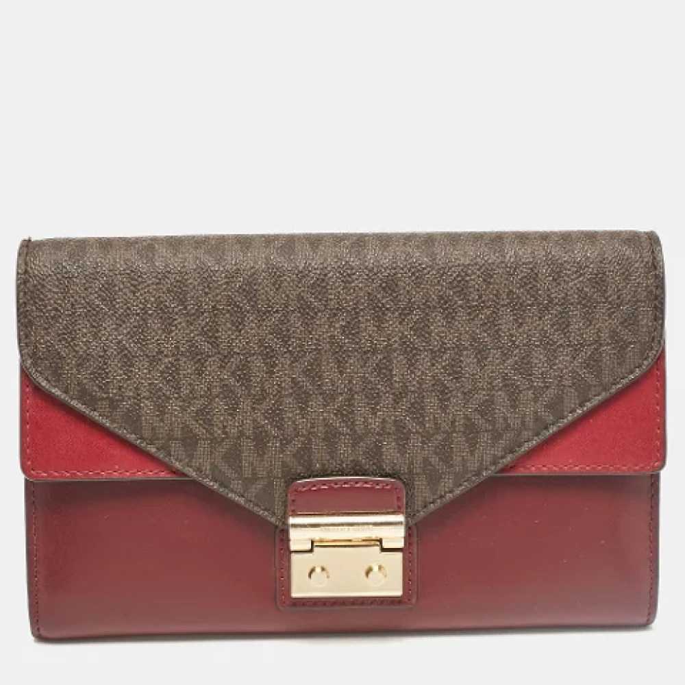 Michael Kors Pre-owned Canvas clutches Red Dames